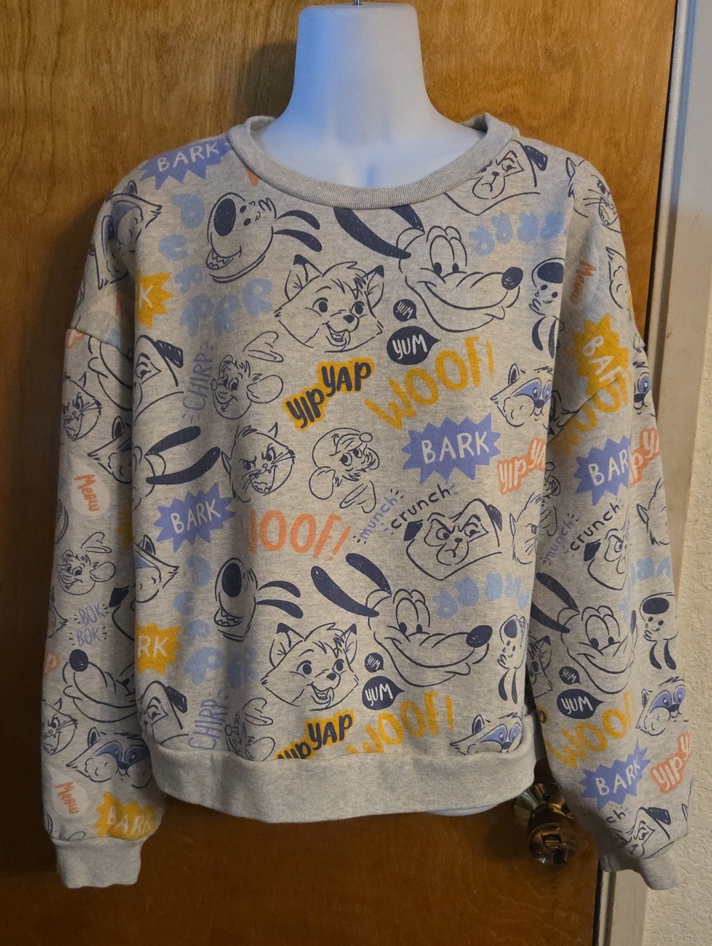 Disney Parks Critters Pullover Cropped Sweatshirt for Women XL